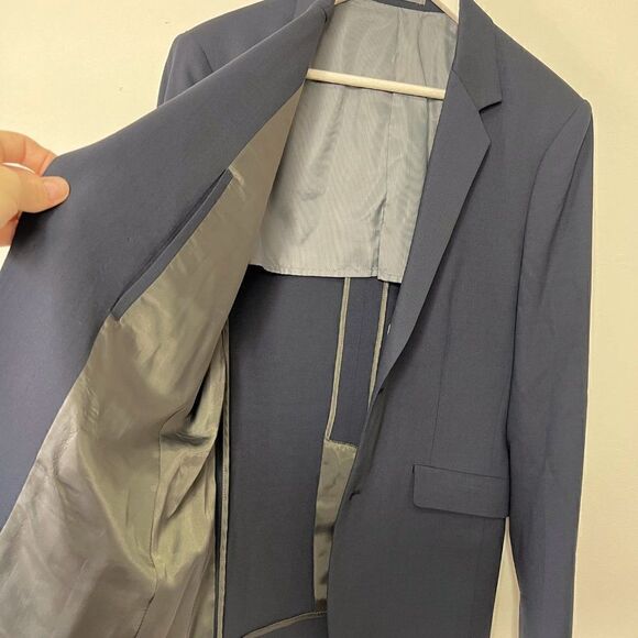 Theory Walden Revelstoke Navy Blue Two Button Double Vent Suit Jacket - Picture 3 of 9